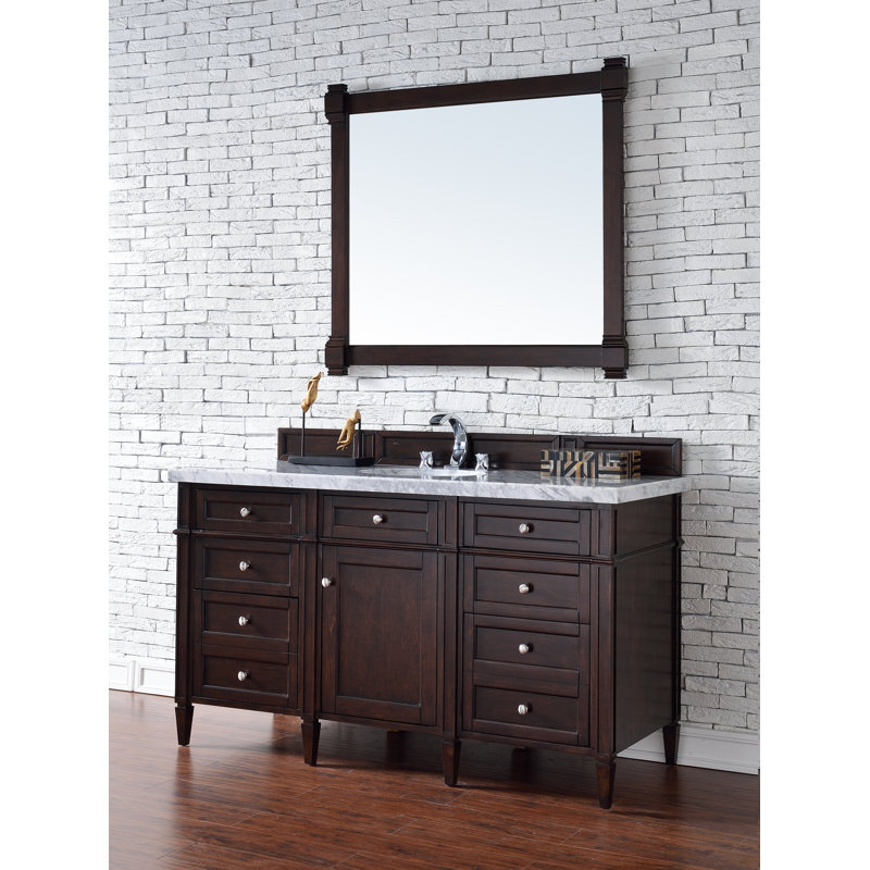 James Martin Furniture Brittany 60" Single Burnished Mahogany Bathroom Vanity Set Perigold